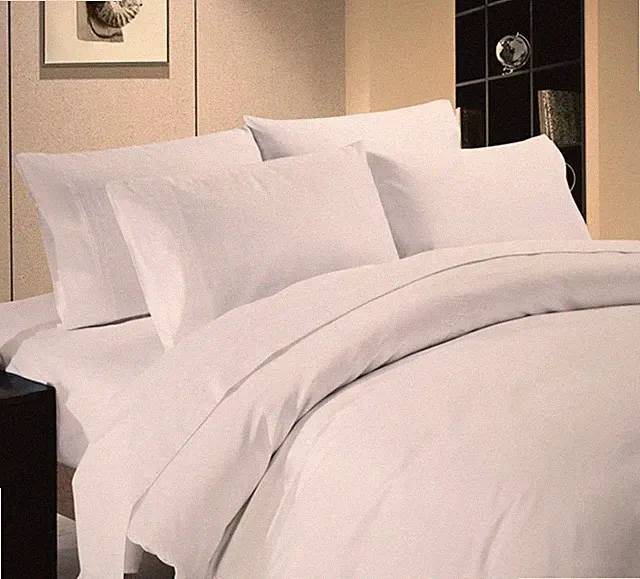 1000 TC Egyptian Cotton White Solid All Bedding Items Cal/King/Queen/Twin/FullXL