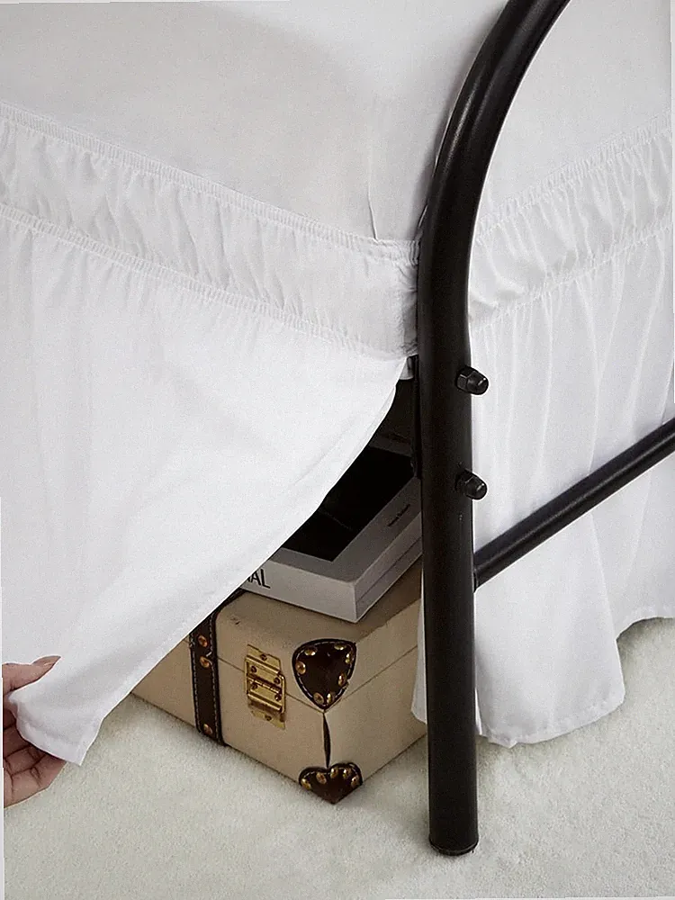 Bla Bed Skirts with Split Corners Full Size 18 Inch Drop, Elastic