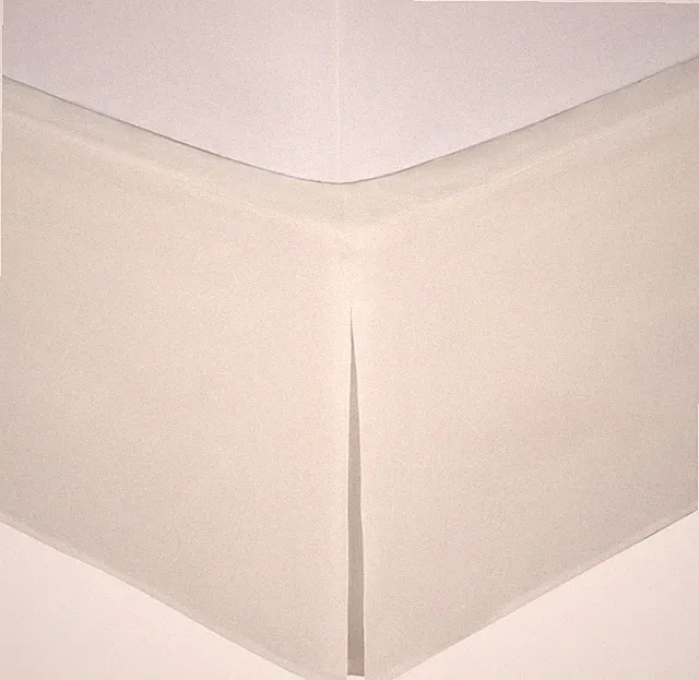 Fancy Collection Easy Care Tailored Microfiber Bed Skirt Solid New (Full, Beige)