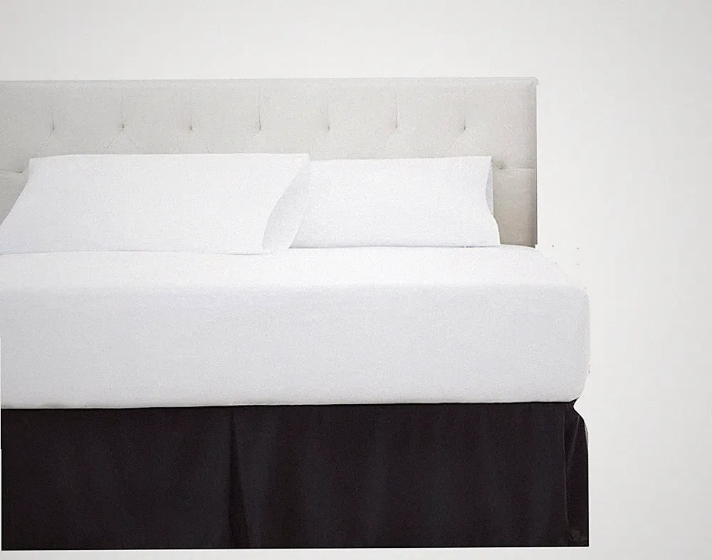 Hotel Collection 21 Inch Drop Solid Pleated Bed Skirt - Microfiber Dust Ruffle