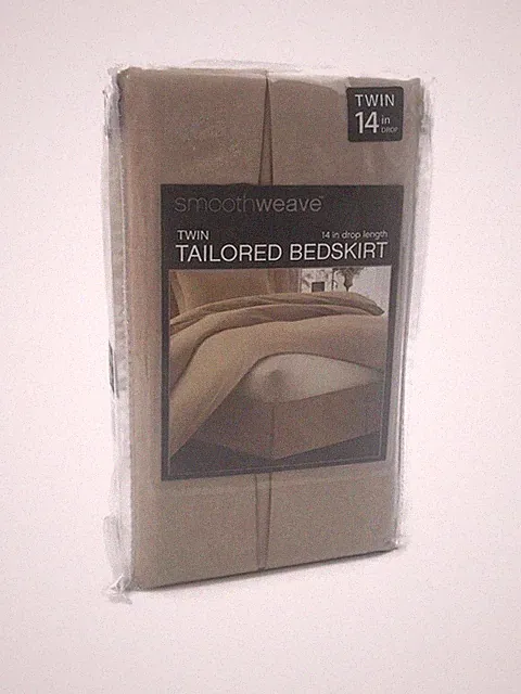 Smoothweave™ 14-Inch Tailored Twin Bed Skirt in Mocha