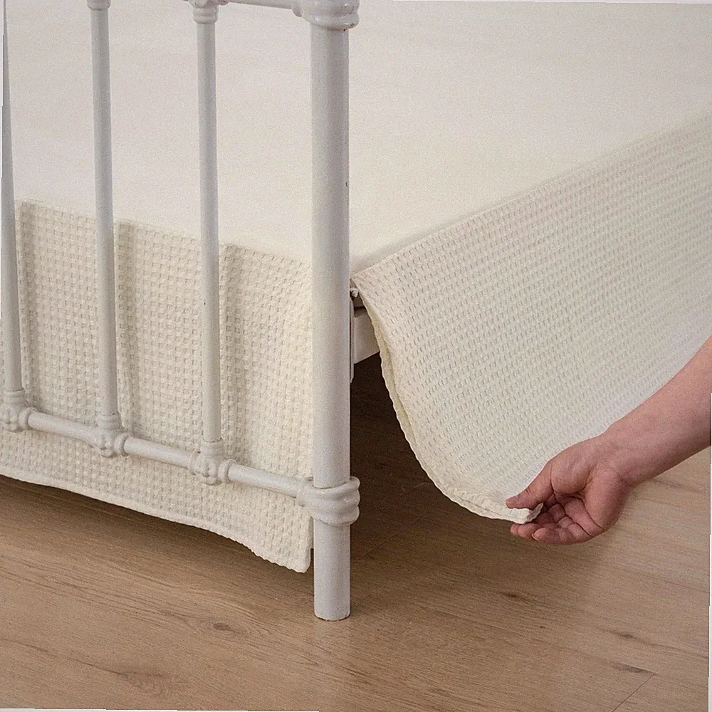 xuan dian Twin Bed Skirt - Twin Size Bed Skirts 16 Inch Drop with Split Corne...